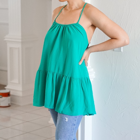 Lovers + Friends Green Peplum Top - Picture 2 of 7